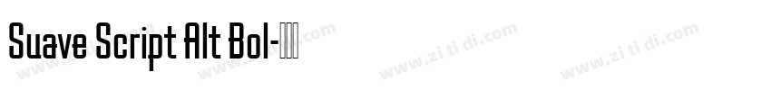 Suave Script Alt Bol字体转换